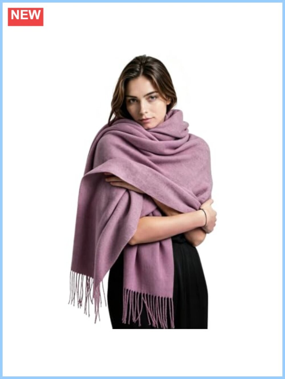 Oversized Pashmina Shawl Wrap Fringe Formal Wedding Evening Scarf